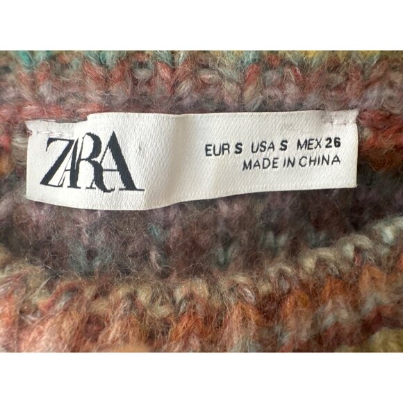 2/$30 ZARA Multicolor Striped Sweater S Acrylic & Nylon - Picture 4 of 13
